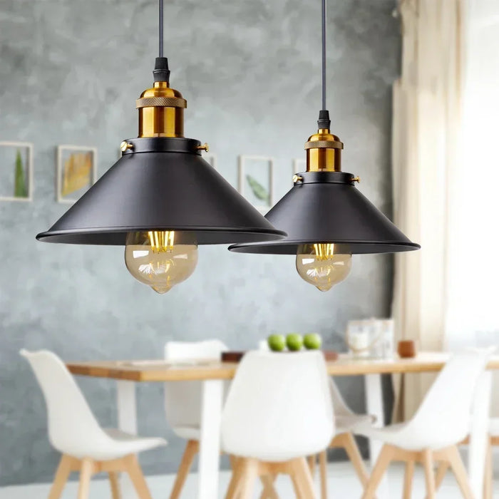 Vintage 3-Head Pendant Light – E27 LED Hanging Lamp for Kitchen, Dining Room, and Bedroom