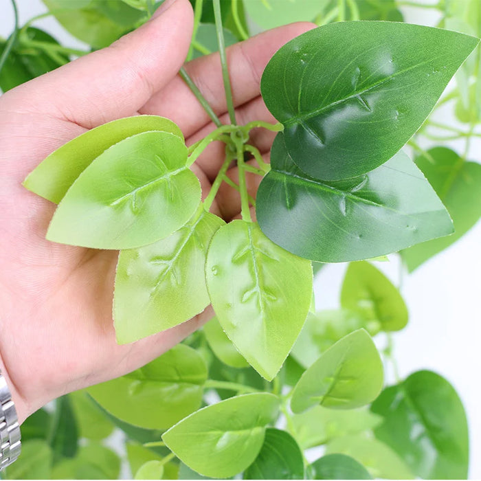 plastic creeper plants 105CM Artificial Ivy Vines – 5 Forks Green Plastic Creeper Hanging Pla — Clasterior