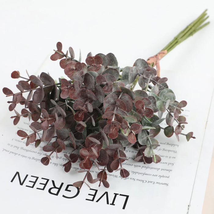 6PCs Artificial Eucalyptus Branches – Fake Green Eucalyptus Bouquet for DIY Flower Arrangements, Weddings, Parties, and Home Decor