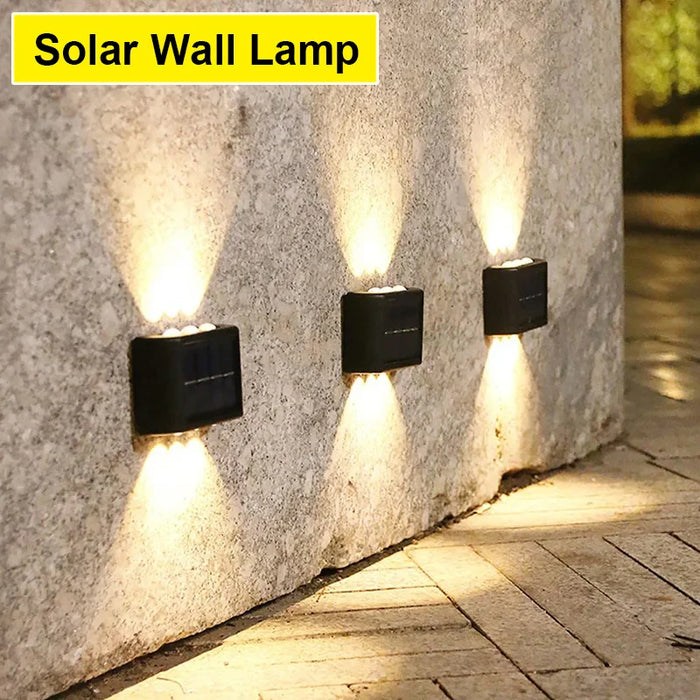 Outdoor Solar LED Wall Lights – Waterproof Up and Down Lighting for Garden, Balcony, Yard, and Street Decor