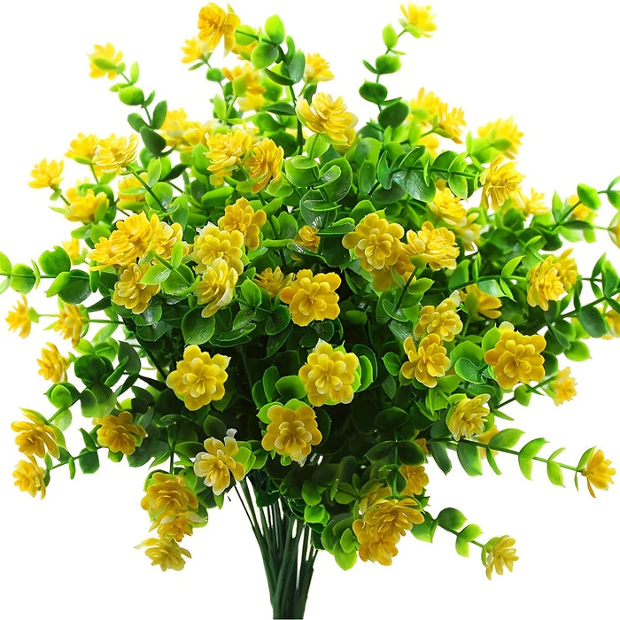 UV Resistant Artificial Flowers – Plastic Hanging Shrubs for Garden, Porch, Window Box & Home Decoration
