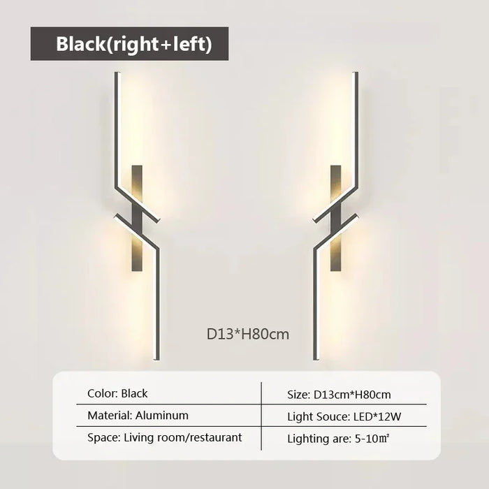 Modern LED Wall Lamp – Minimalist Design, Up & Down Lighting for Bedroom, Living Room, TV Sofa, and Lobby – Dimmable Wall-Mounted Light