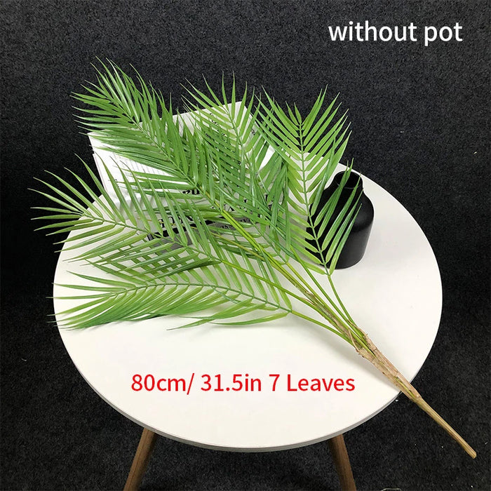 Large Artificial Palm Tree – 80-125cm Fake Monstera & Fern Plant for Outdoor, Home, Garden, and Office Decor