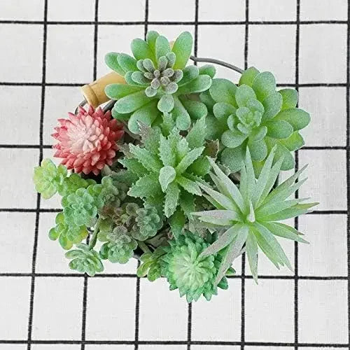 7PCS Artificial Succulents – Lifelike Faux Plants for Home, Wedding & Garden Décor – Mini Succulent Plants