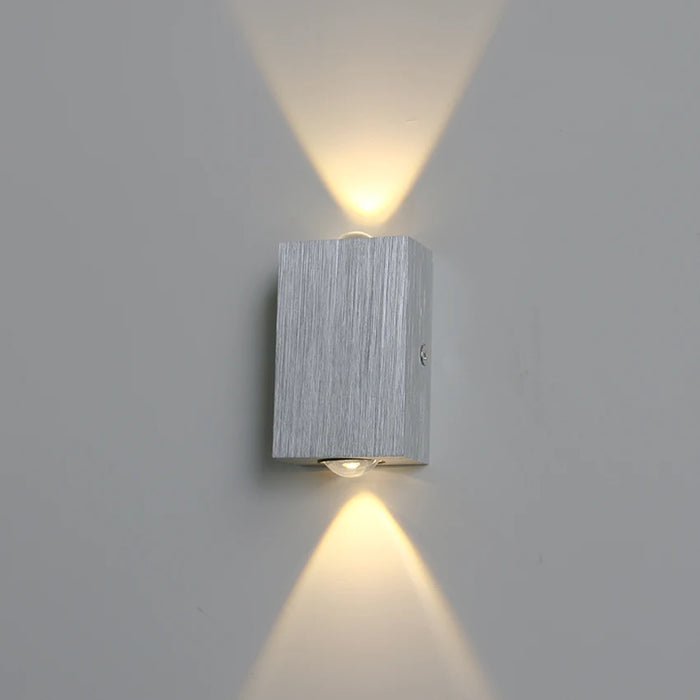Modern Minimalist LED Wall Lamp – 2W/4W/6W Up & Down Aluminum Light for Bedroom, Living Room, Corridor & Hotel Décor
