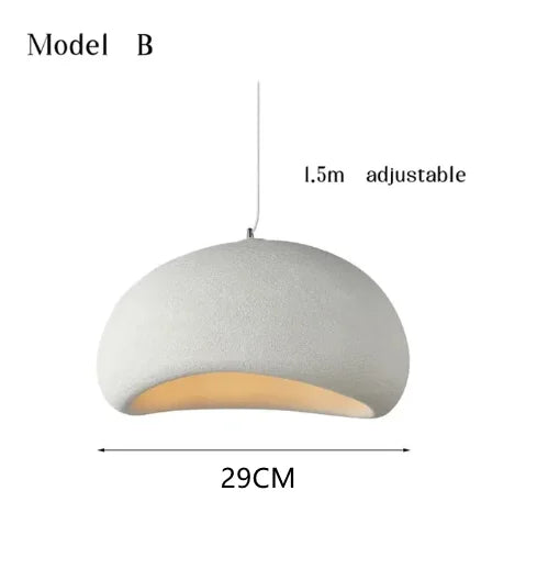 Wabi Sabi Cream Style LED Chandelier – Modern Pendant Light for Living Room, Bedroom, Restaurant & Bar – E27 Lamp for Indoor Decoration