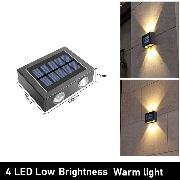 LED Solar Wall Light – Waterproof Solar Powered Outdoor Lamp for Garden, Street, Balcony, and Villa Decoration