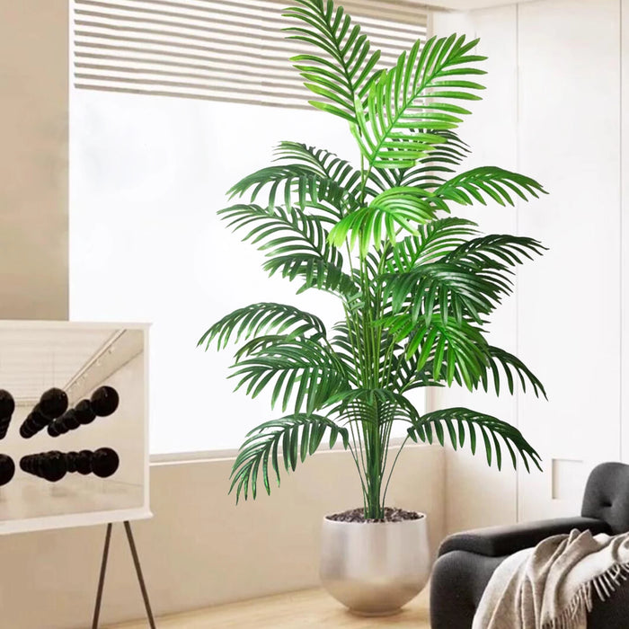 105cm/41.3in Artificial Areca Palm Tree – Fake Tropical Yellow Palm Plant for Indoor, Home, Office, and Event Decor