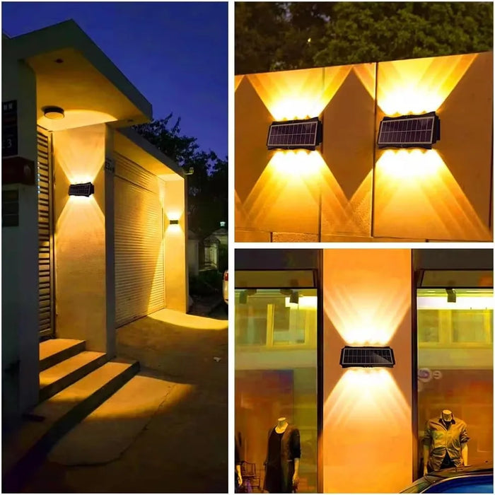 Solar Wall Lamp – Waterproof LED Outdoor Light with Up and Down Luminous Design for Garden, Yard, and Balcony Decoration