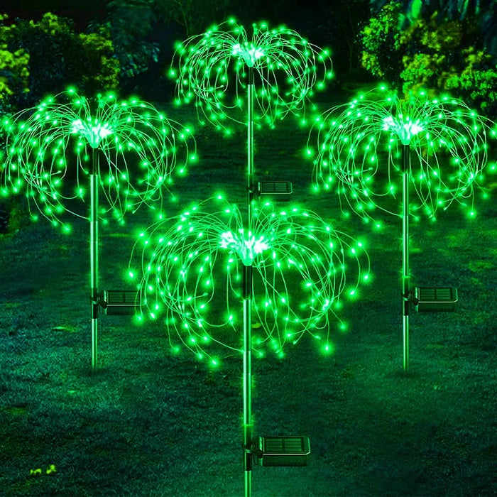 LED Solar Firework Lights – Waterproof Outdoor Garden Decoration Fairy Lights for Lawn, Patio, and Landscape, IP68 Protection