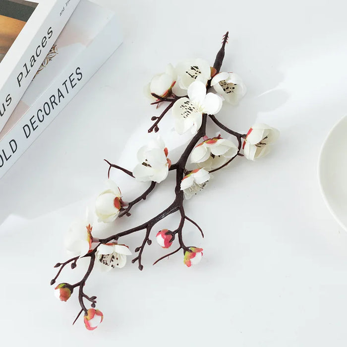 Bonsai Silk Plum Blossom Artificial Plant – Fake Sakura Tree Branches for Home, Office, and Wedding Decoration