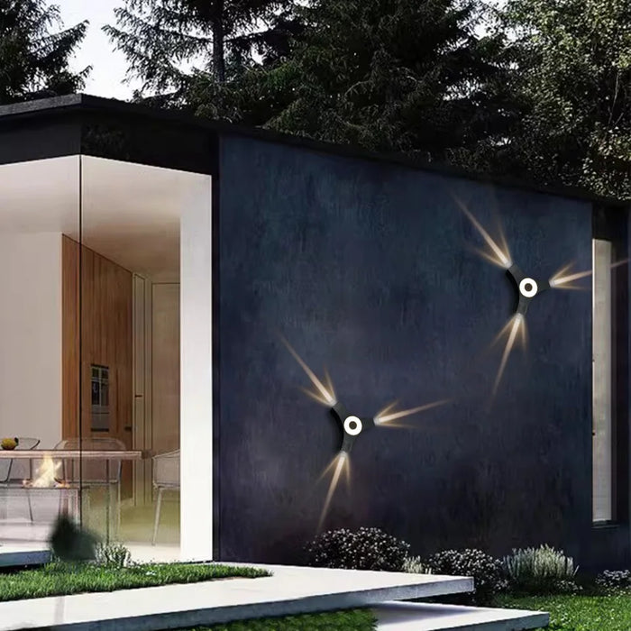 LED Outdoor Wall Lamp – IP66 Waterproof Modern Black Wall Light for Garden, Corridor, and Indoor Spaces (4W/6W/8W)