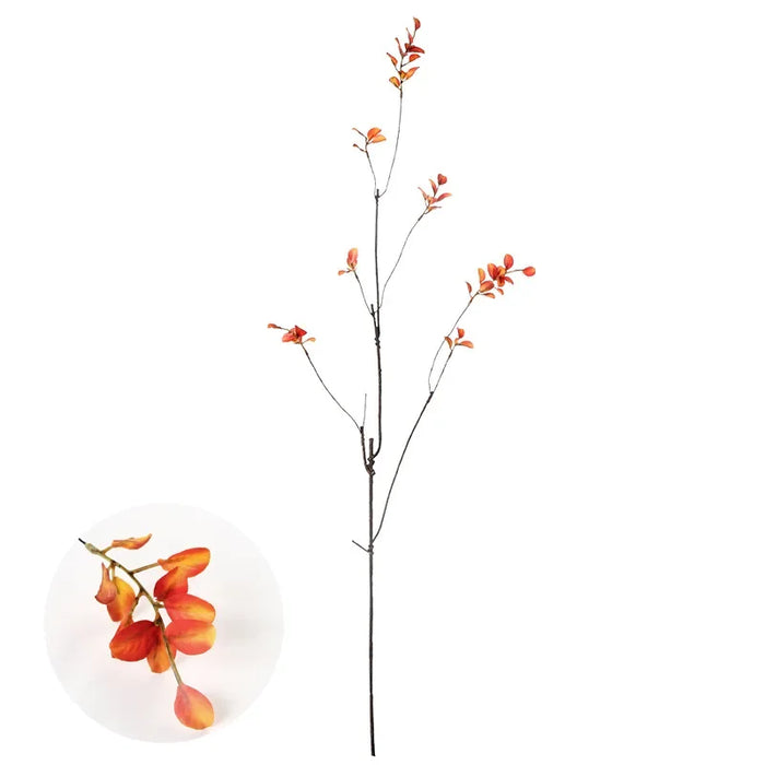 110cm Single Autumn Leaf Plant Bouquet – Artificial Plastic Flowers for Floor Decoration, Wedding & Withered Rattan Arrangement