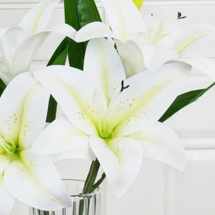 41cm Artificial Silk Lily Bouquet – DIY Creative Floral Arrangement for Home, Wedding, Party & Living Room Decor – Perfect Gift for Friends