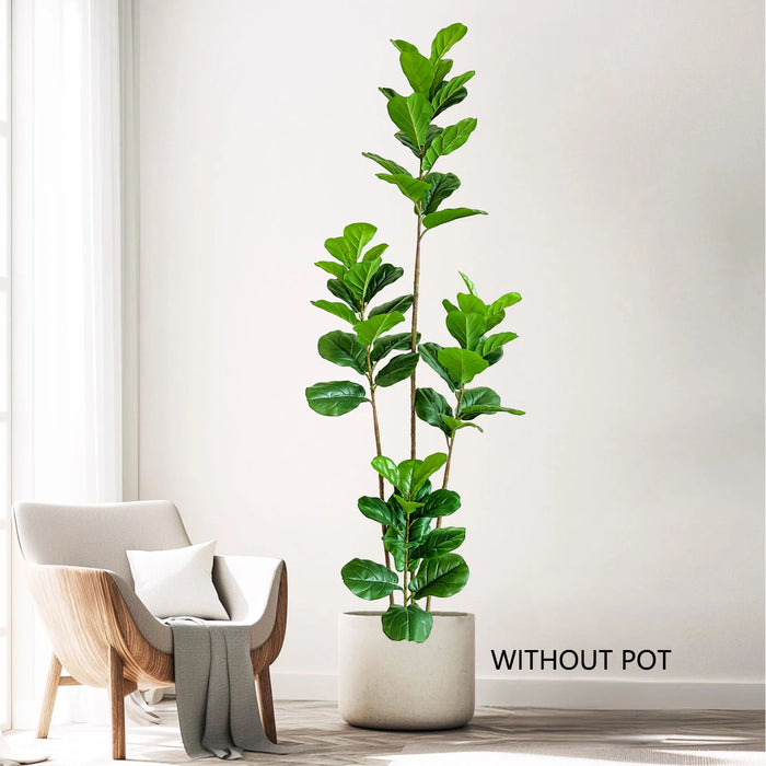 Artificial Fiddle Leaf Fig Tree – 115-240cm Faux Plant for Home, Office, Wedding, and Garden Décor