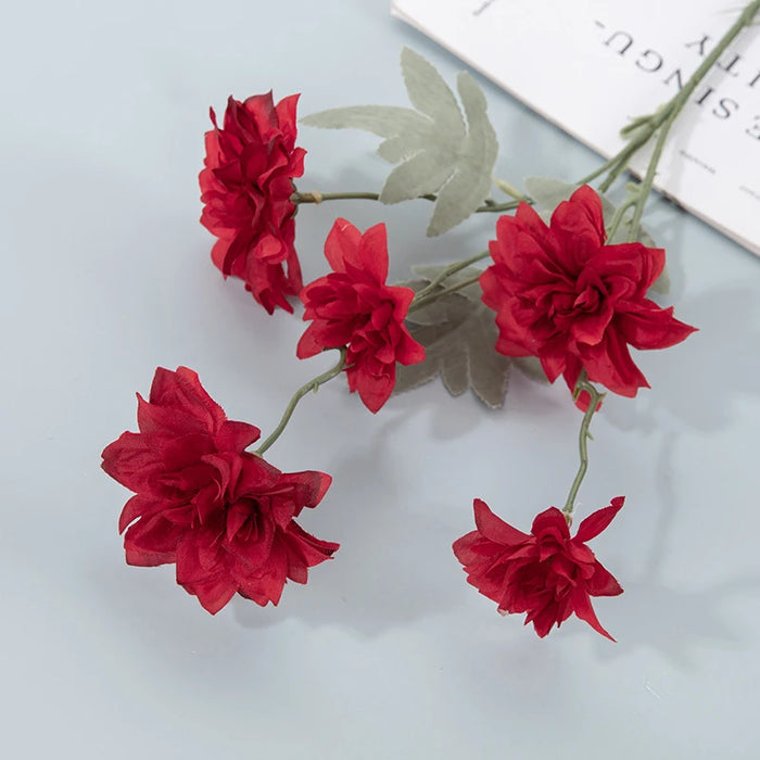 5-Head Artificial Dahlia Flowers – Silk Chrysanthemum for DIY Floral Arrangements, Wedding, Party, Home Decor