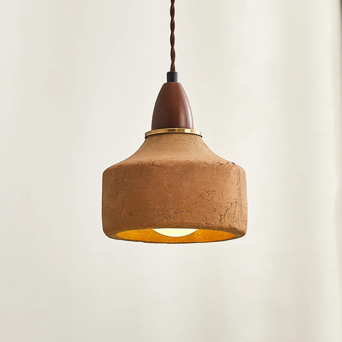 Japanese Wabi-Sabi Ceramic LED Pendant Lamp – Vintage Hanging Light Fixture for Restaurant and Home Décor