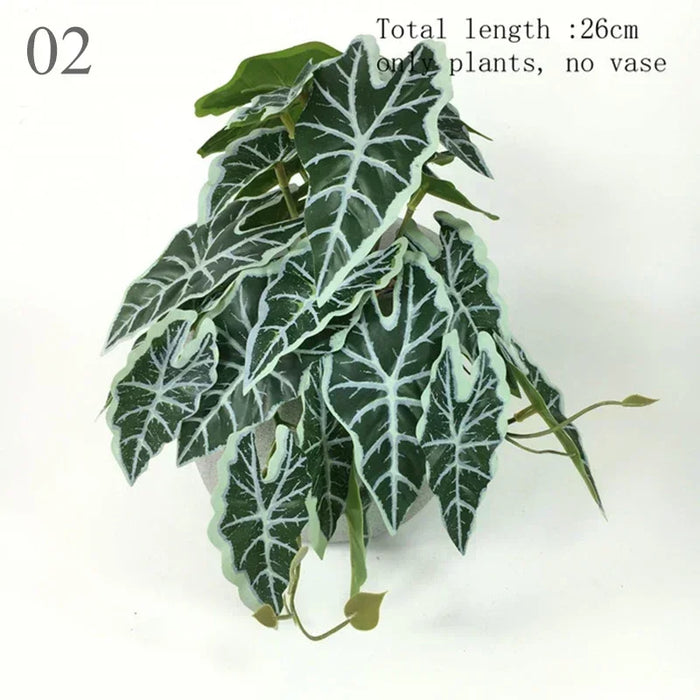 Artificial Vine Terrarium Plants – Plastic Leaf Rattan Greenery for Home, Balcony, Wedding, and Garden Décor