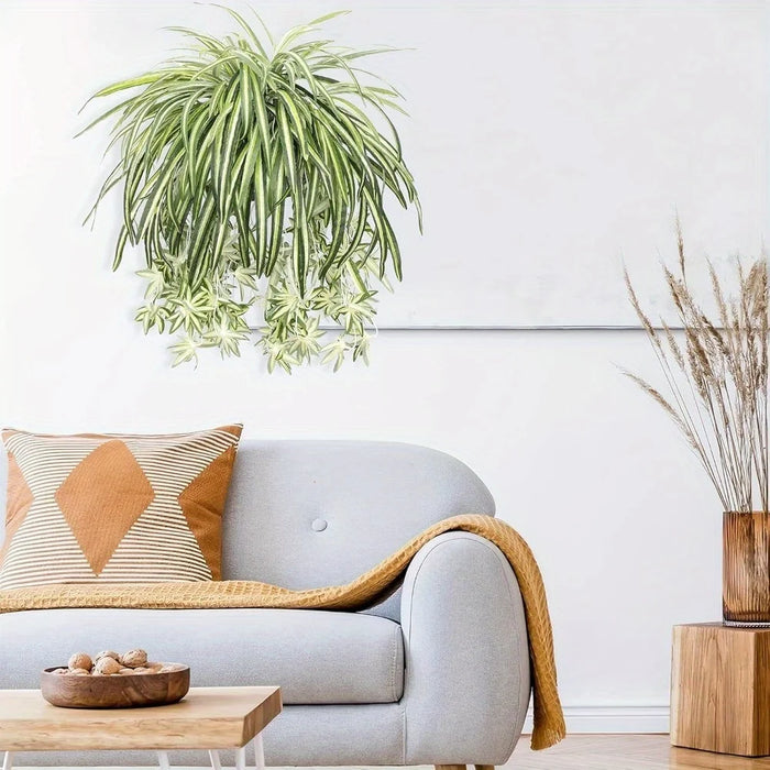 1pc 23.6-inch Large Artificial Hanging Plant – Silk Vine for Home Interior Decoration (No Basket)