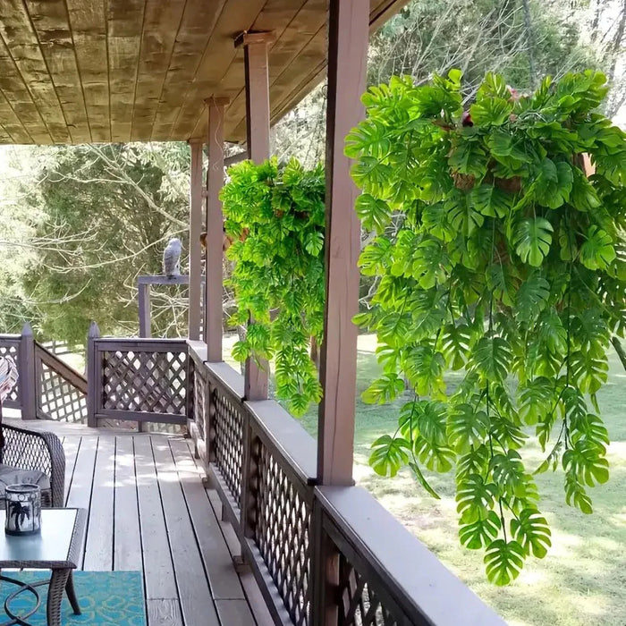 79cm Artificial Persian Fern Vine Plant - Turtle Leaf Hanging Decoration for Garden, Balcony, Wedding, and Party Decor