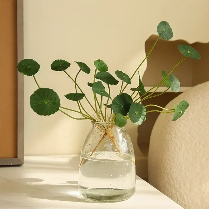 Artificial Lotus Plant with Eucalyptus Leaves – Real Touch Faux Branch for Home & Office Décor