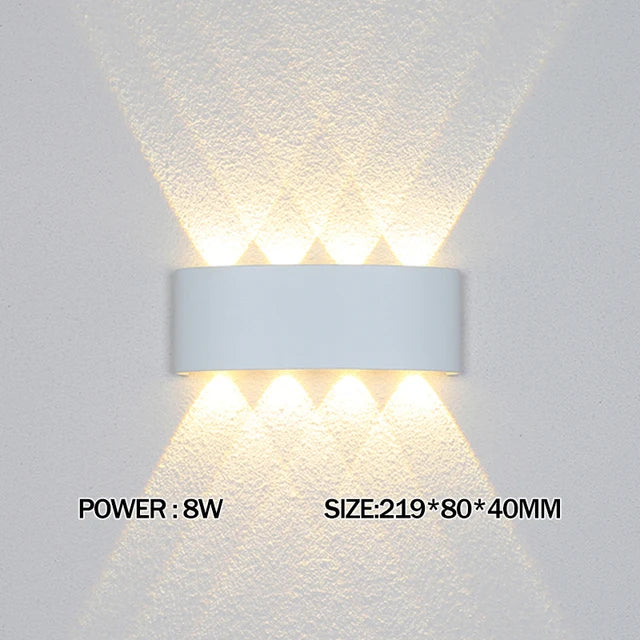 IP65 Waterproof LED Wall Light – Modern Indoor & Outdoor Up & Down Wall Lamp for Bedroom, Living Room, Garden & Staircase