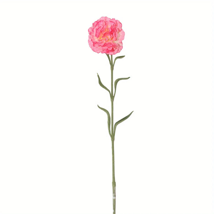Artificial Carnation Flower Bunch – Yellow, Orange, Pink Faux Carnation Bouquet for Home Decor, Weddings, and Special Occasions