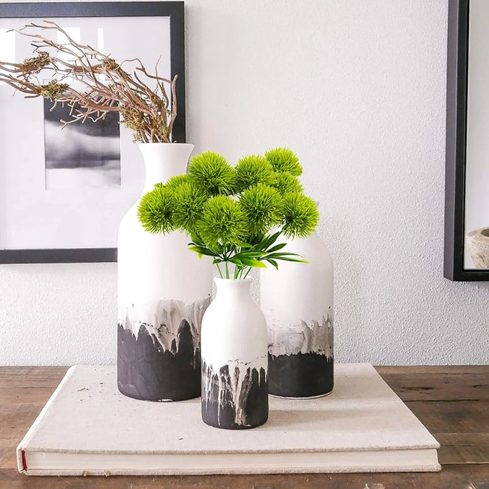 5/10Pcs Artificial Dandelion Flowers Bouquet – Silk & Plastic Faux Floral Arrangements for Living Room, Wedding, Garden, and DIY Wreaths
