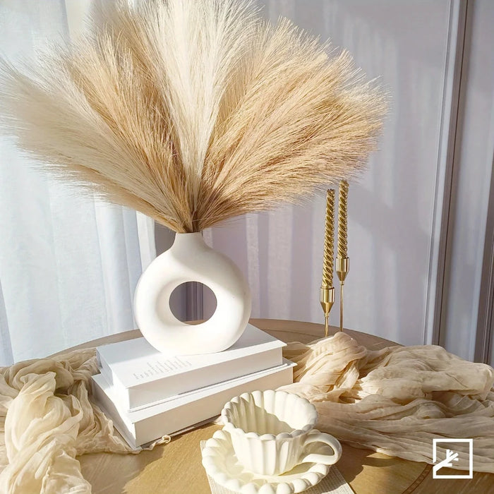 10pcs Artificial Pampas Grass Flowers – Fake Reed Plants for DIY Floral Arrangements, Wedding, Home, and Christmas Decoration