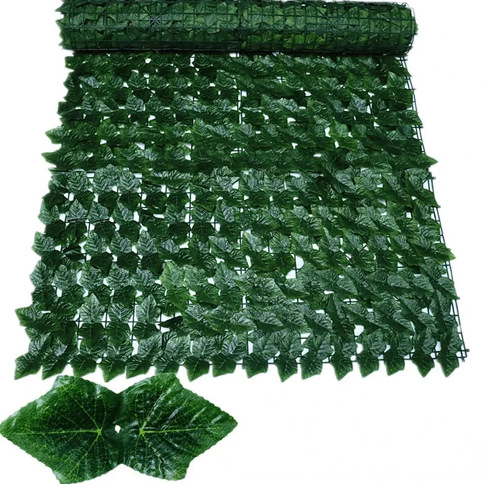 50x200cm Artificial Ivy Hedge Fence Panels – Faux Green Leaf Privacy Screen for Home, Outdoor, Garden, and Balcony Decoration