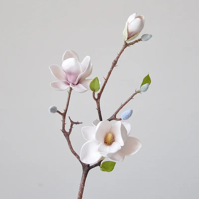 51CM Artificial Magnolia Branch – Chinese Style Silk Orchid for Home Décor, Weddings, and Photography Props