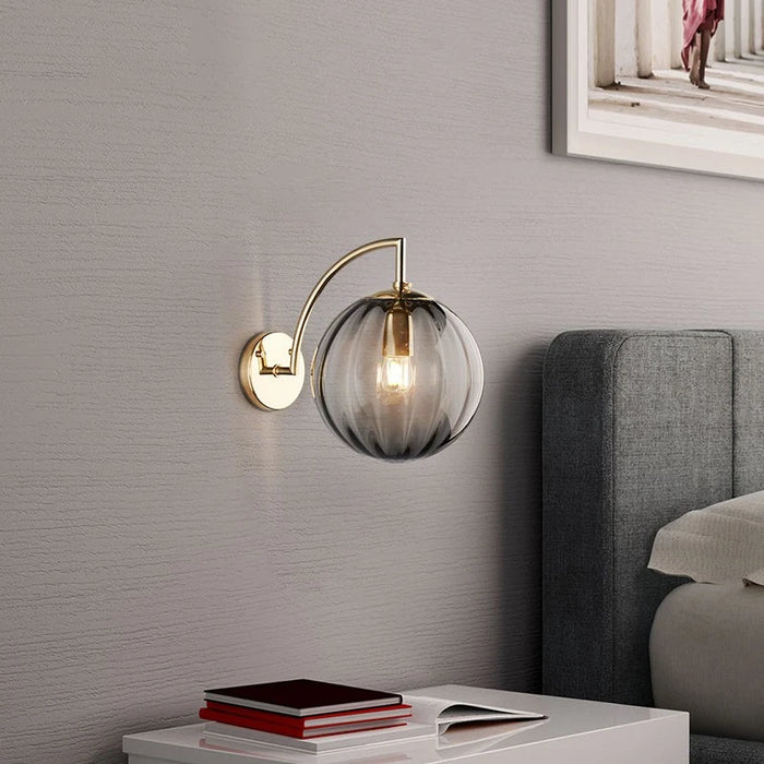 Modern LED Wall Lamp – Nordic Glass Ball Wall Sconce for Living Room, Bedroom, Bathroom, and Mirror Lighting