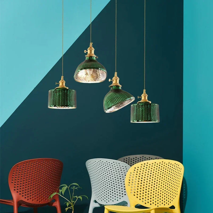 Vintage Creative Glass Melt Pendant Light – Retro Loft Style Indoor Hanging Lamp for Kitchen, Bar, Restaurant, and Bedroom