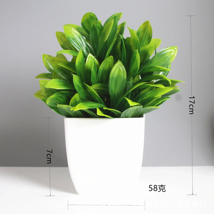 Artificial Bonsai Green Eucalyptus Flower Potted Plant – Fake Plant for Indoor, Outdoor, Home, Bedroom, and Garden Decoration