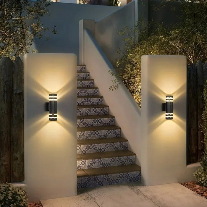 Outdoor Waterproof LED Wall Light – E27 Bulb, Up & Down Facade Lighting for Garden, Stairs, and Entrance