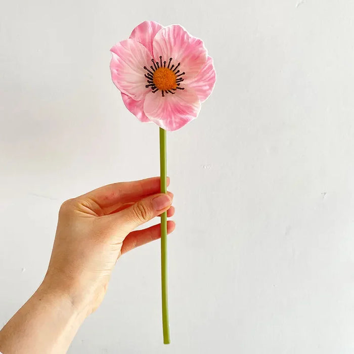 5PCS 29CM Artificial Mini Poppy Flowers – Silk Simulation Poppy Decor for Home, Weddings, and Photography Props