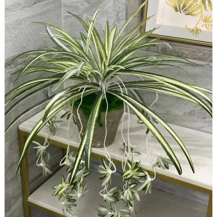 Simulation 5-Pronged Phnom Penh Spider Plant – Artificial Wedding Scene Layout Plant Wall Accessories for Home Decoration