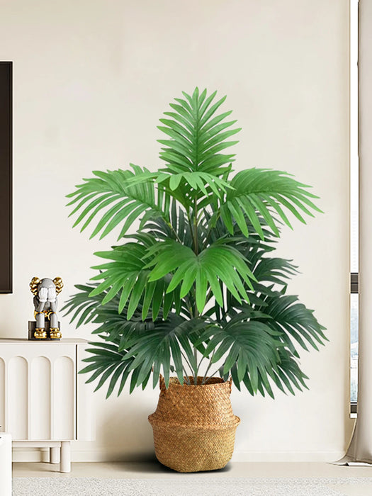 Large Artificial Palm Tree – 70-80cm Tall Fake Monstera Tree with Green Tropical Leaves for Home, Kitchen & Garden Decor