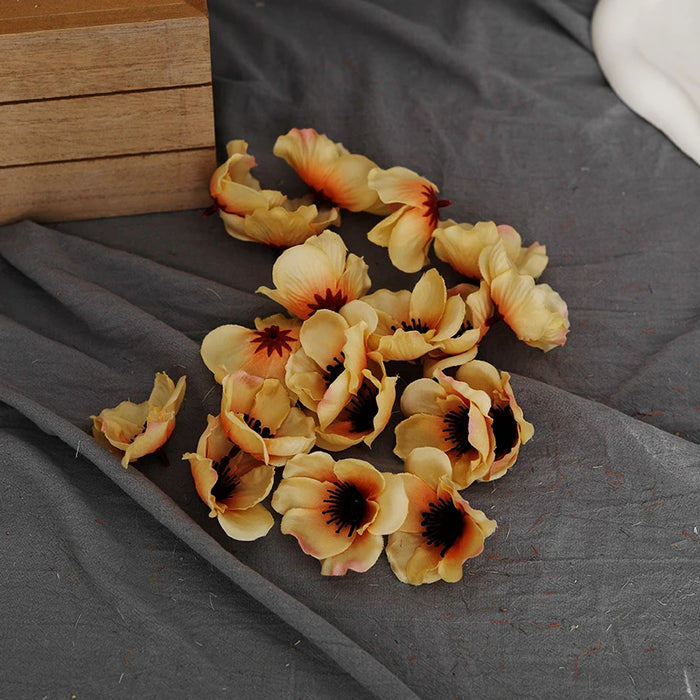 20pcs Silk Artificial Poppy Flower Heads – Perfect for Wedding, Party, Home, Christmas Decoration, and DIY Projects