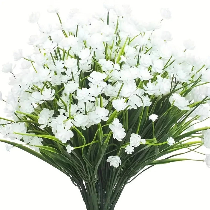 12 Bundles Artificial Flowers – Outdoor UV Resistant Fake Flowers, Premium Oxidation-Resistant Floral Decor for Garden, Balcony, Patio & Party