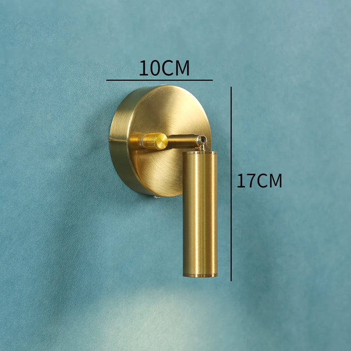 Modern Wall Lamp LED Warm Light – Knob Switch Reading Spot Light for Bedroom, Living Room, Hotel & Home Decor