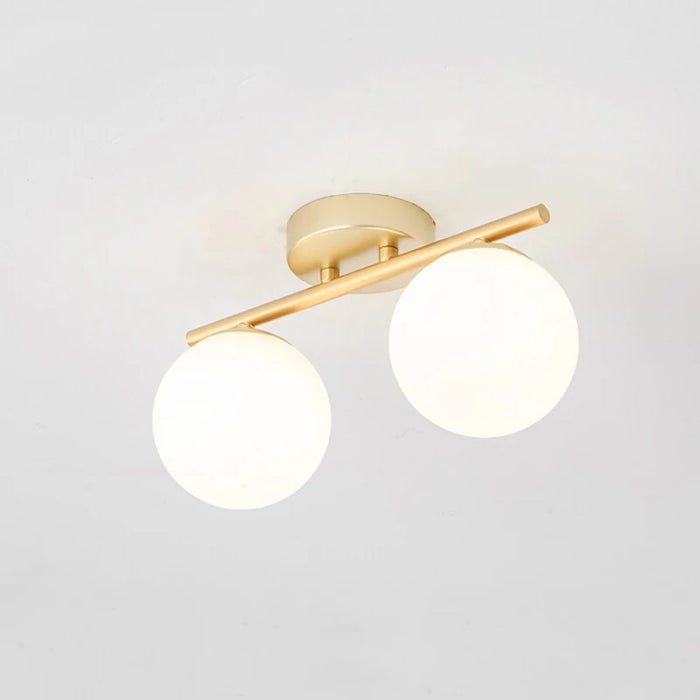 Modern Nordic LED Ceiling Light – Gold Iron and Glass Lamp for Corridor, Aisle, Cloakroom, Balcony, and Bedroom