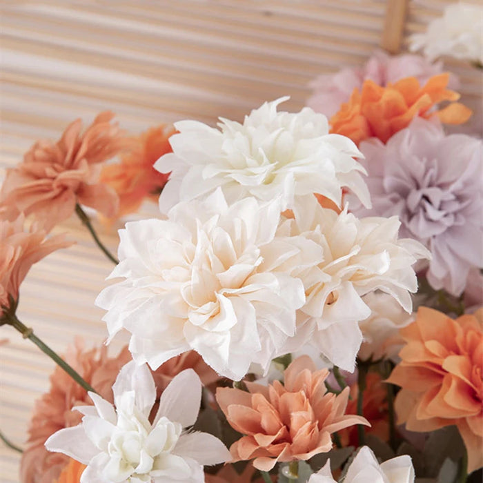 5-Head Artificial Dahlia Flowers – Silk Chrysanthemum for DIY Floral Arrangements, Wedding, Party, Home Decor