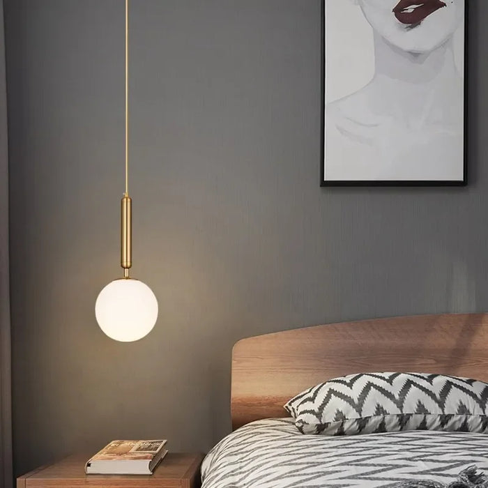 Modern Luxurious LED Pendant Light – Gold Ball Lampshade Hanging Light Fixture for Dining, Living Room, and Bedroom Décor