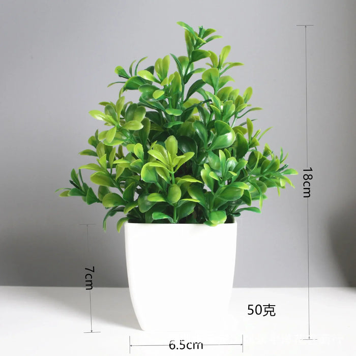 Artificial Bonsai Green Eucalyptus Flower Potted Plant – Fake Plant for Indoor, Outdoor, Home, Bedroom, and Garden Decoration