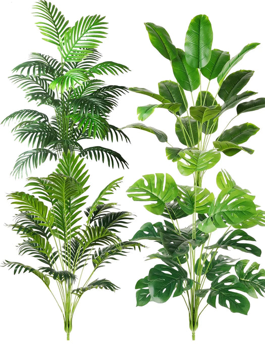 Large Artificial Areca Palm Tree in Pot – Faux Tropical Plant for Home, Office, and Floor Decoration (1pc)
