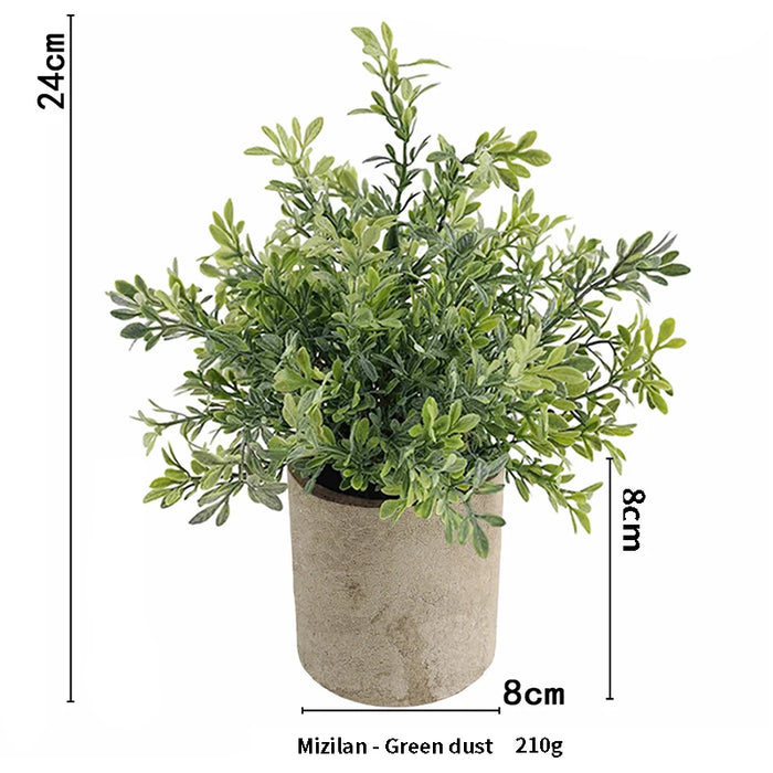 Artificial Eucalyptus Plant in Pot – Small Fake Bonsai for Home, Office, and Restaurant Desk Decoration