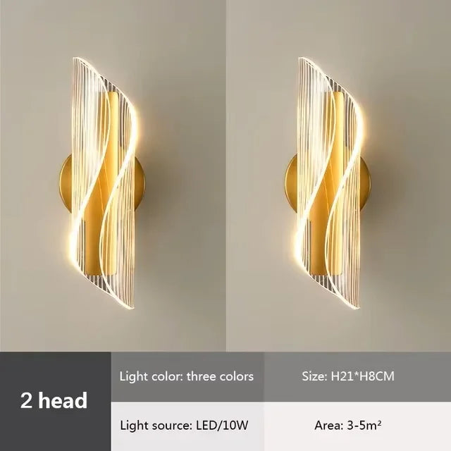 Nordic Modern LED Wall Lamp – Golden Bird Design, 12W Rotatable Sconce for Bedroom, Living Room, Sofa Background, and Indoor Decor