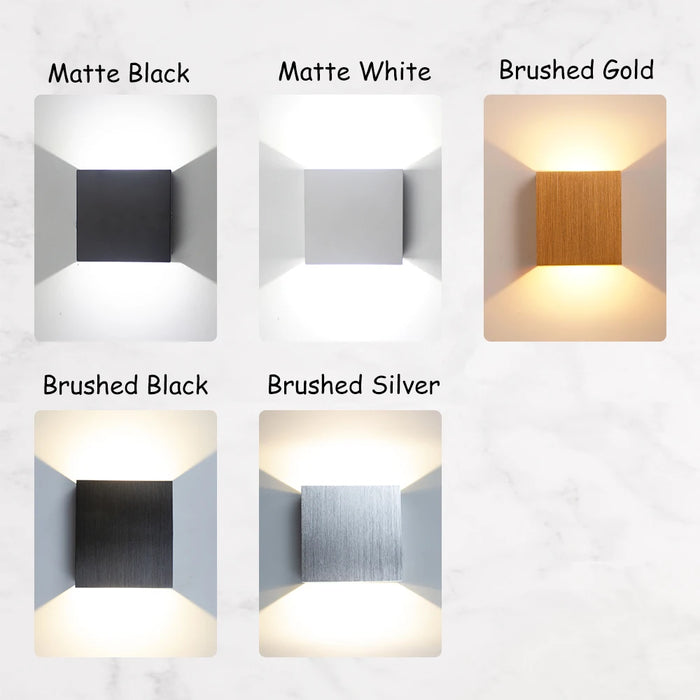 6W LED Up & Down Wall Lamp – Modern Aluminum Wall Light for Bedroom, Living Room, Corridor & Accent Lighting, Gold & Silver Finish