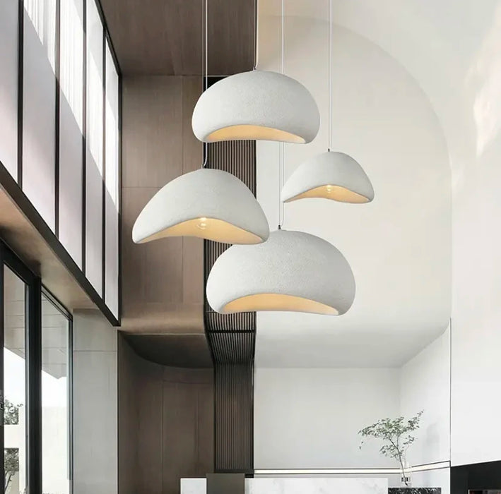 Wabi Sabi Cream Style LED Chandelier – Modern Pendant Light for Living Room, Bedroom, Restaurant & Bar – E27 Lamp for Indoor Decoration